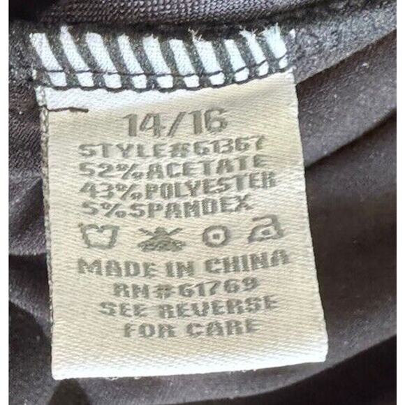 Dress Barn Layered Top Gold Black Metallic Long Sleeve Womens 14/16 Career Work - Picture 10 of 11